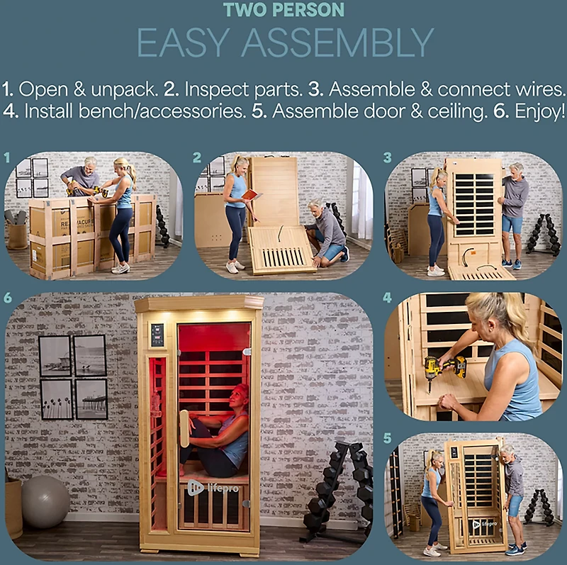 Lifepro RejuvaCare 1-Person Far Infrared Sauna
