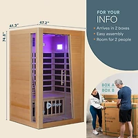 Lifepro RejuvaCure 2-Person Far Infrared Sauna