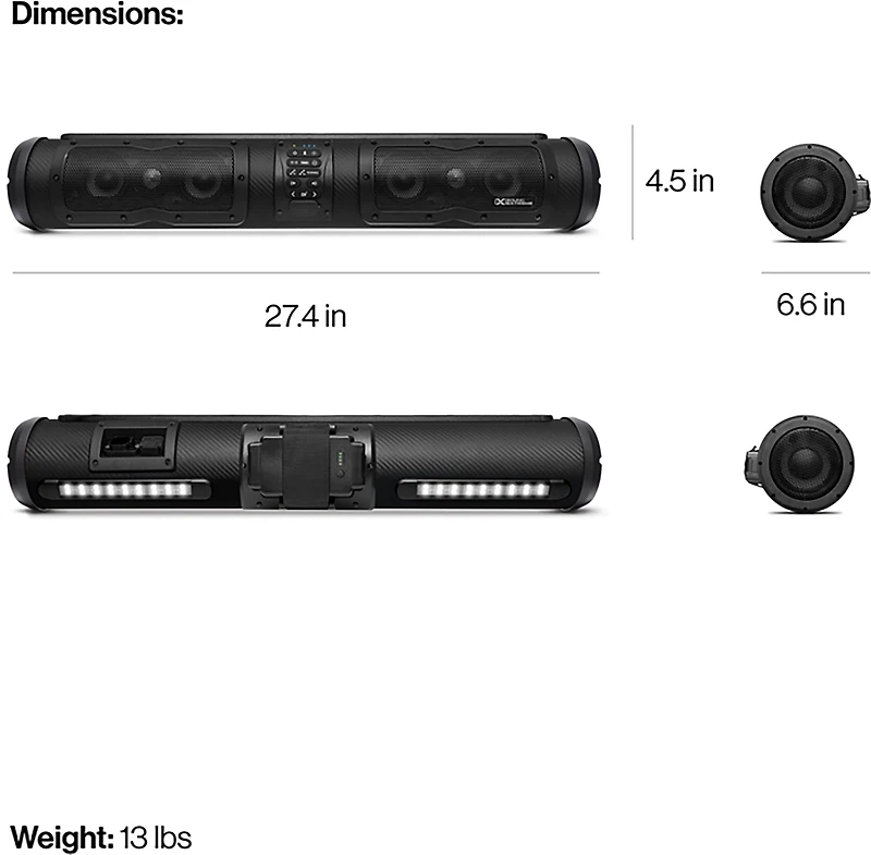 ECOXGEAR SEB28 SoundExtreme Elite 28 in Waterproof Sound Bar