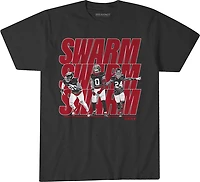 BreakingT Men's Houston Texans Will Anderson Jr, Azeez Al-Shaair, and Derek Stingley Jr Swarm Short Sleeve T-shirt
