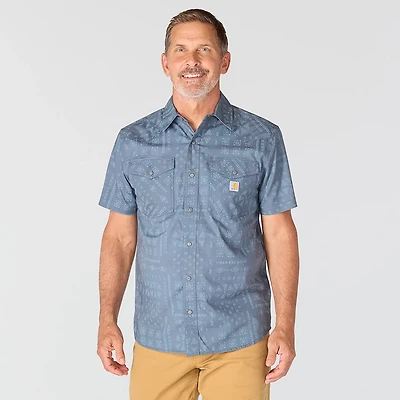 Carhartt Men's Montana Bozeman Relaxed Short Sleeve Bandana Print Shirt