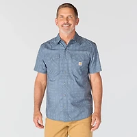 Carhartt Men's Montana Bozeman Relaxed Short Sleeve Bandana Print Shirt