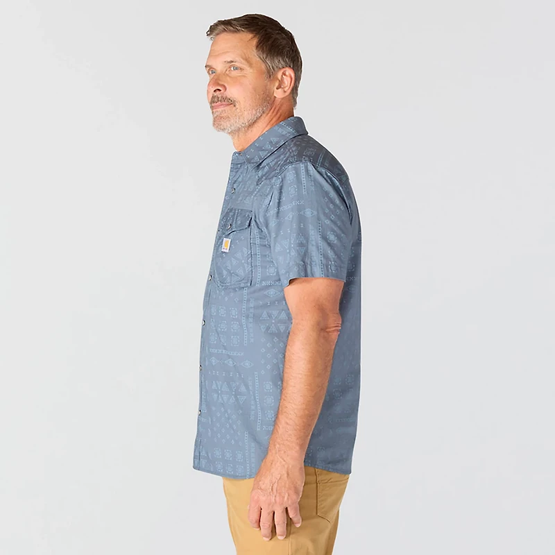 Carhartt Men's Montana Bozeman Relaxed Short Sleeve Bandana Print Shirt