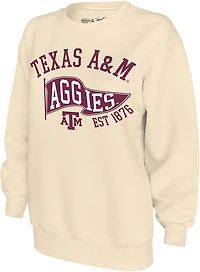 The Victory Women's Texas A&M University School Arch Pennant Crew Sweatshirt