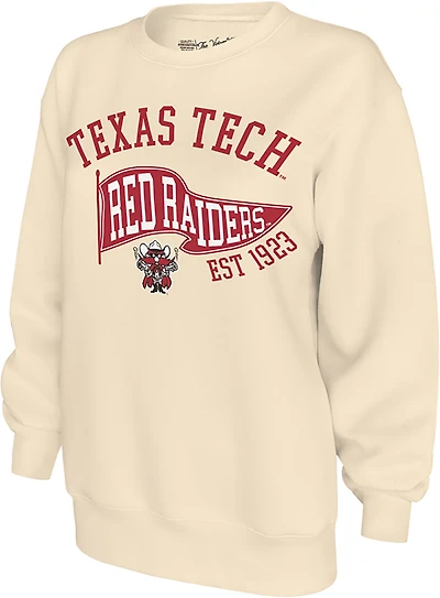 The Victory Women's Texas Tech University School Arch Pennant Crew Sweatshirt
