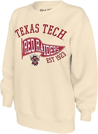 The Victory Women's Texas Tech University School Arch Pennant Crew Sweatshirt