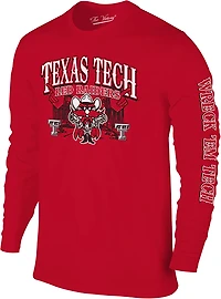 The Victory Men's Texas Tech University School Arch Mascot Sleeve 2 Hit Long Graphic T-shirt