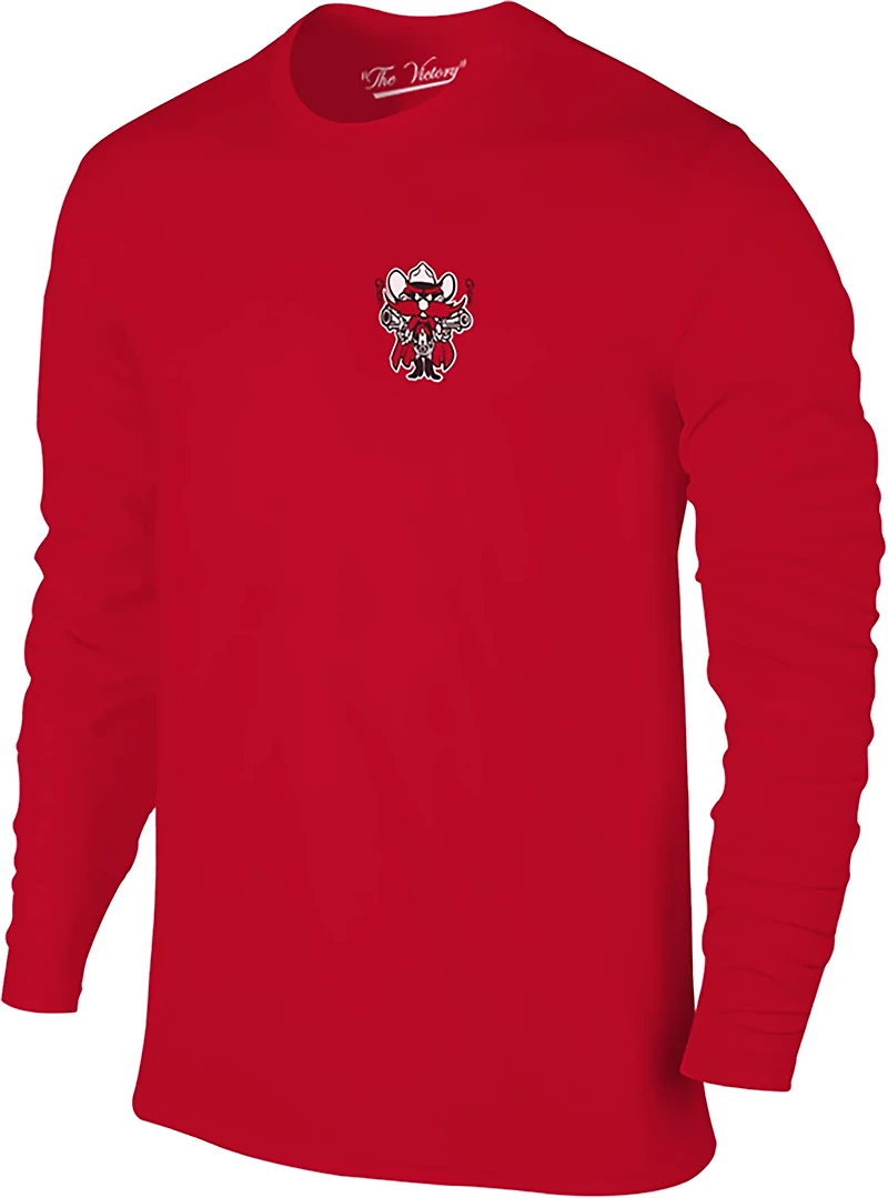 The Victory Men's Texas Tech University Small Logo 2 Hit Long Sleeve Graphic T-shirt
