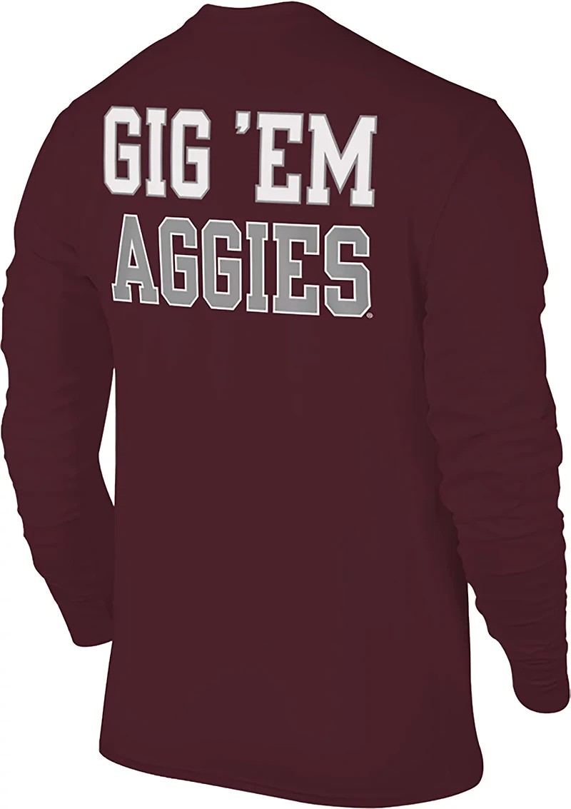 The Victory Men's Texas A&M University Primary Logo 2 Hit Long Sleeve Graphic T-shirt