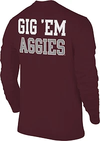 The Victory Men's Texas A&M University Primary Logo 2 Hit Long Sleeve Graphic T-shirt