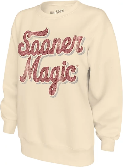 WILDCAT RETRO Women's Oklahoma Sooners Magic Long Sleeve Sweater