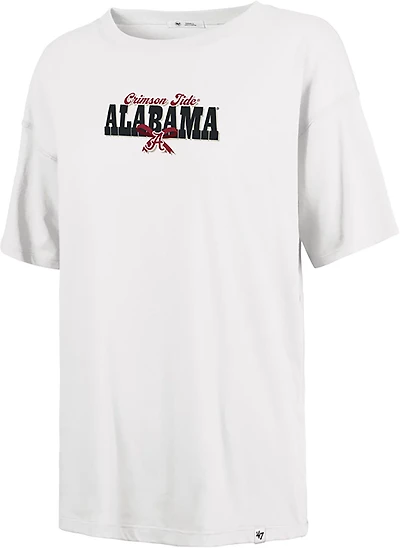 '47 Women's Alabama Crimson Tide Bow and Banner DS Sadie Short Sleeve T-shirt