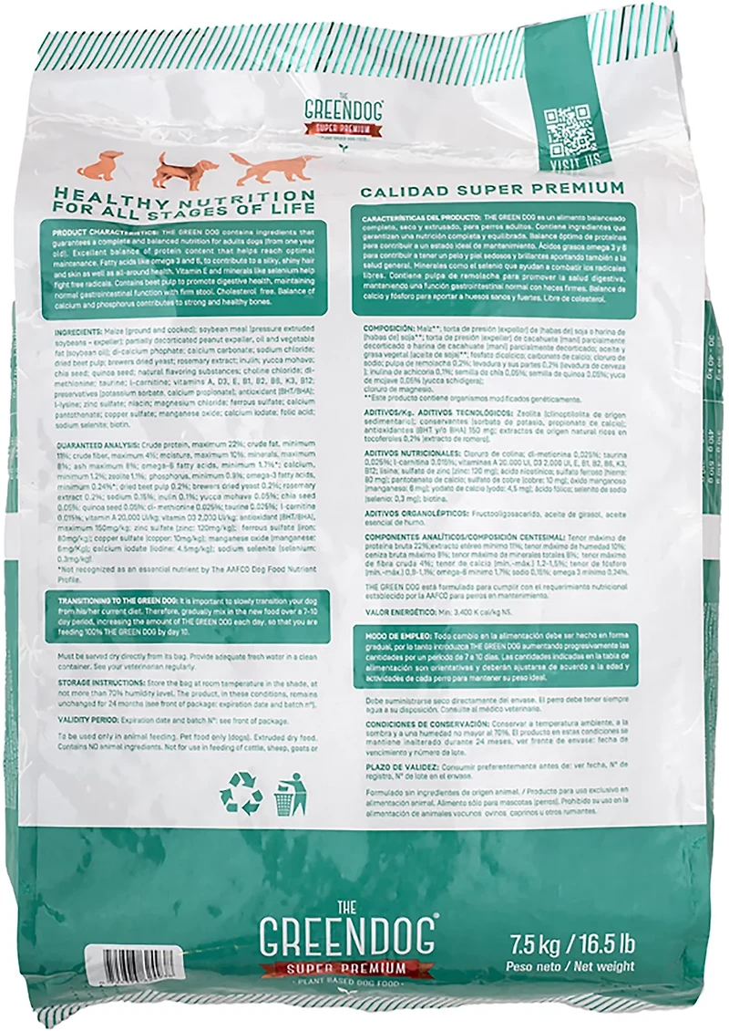 The Green Dog Super Premium Puppies 16.5 lb Food Bag