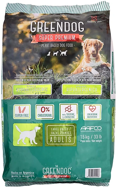 The Green Dog Super Premium Adult Regular Bite 33 lb Dog Food Bag