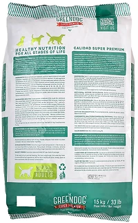 The Green Dog Super Premium Adult Regular Bite 33 lb Dog Food Bag
