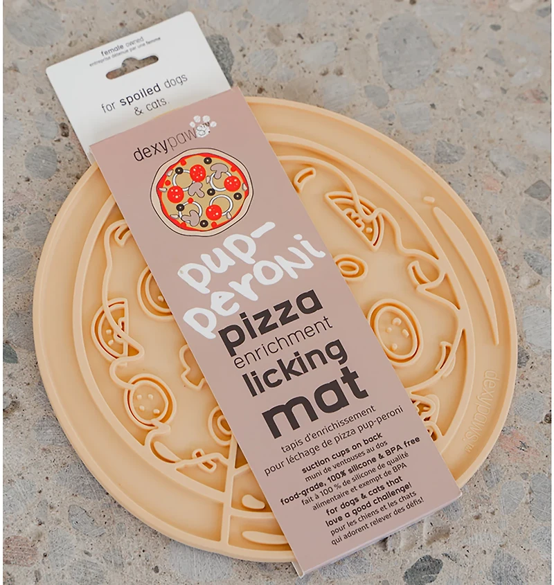 Dexypaws Pup-peroni Pizza Enrichment Lick Mat