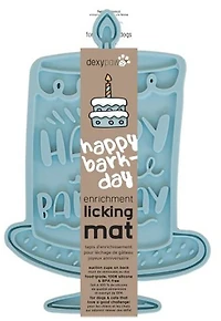 Dexypaws Seafoam Bark Day Bash Enrichment Lick Mat