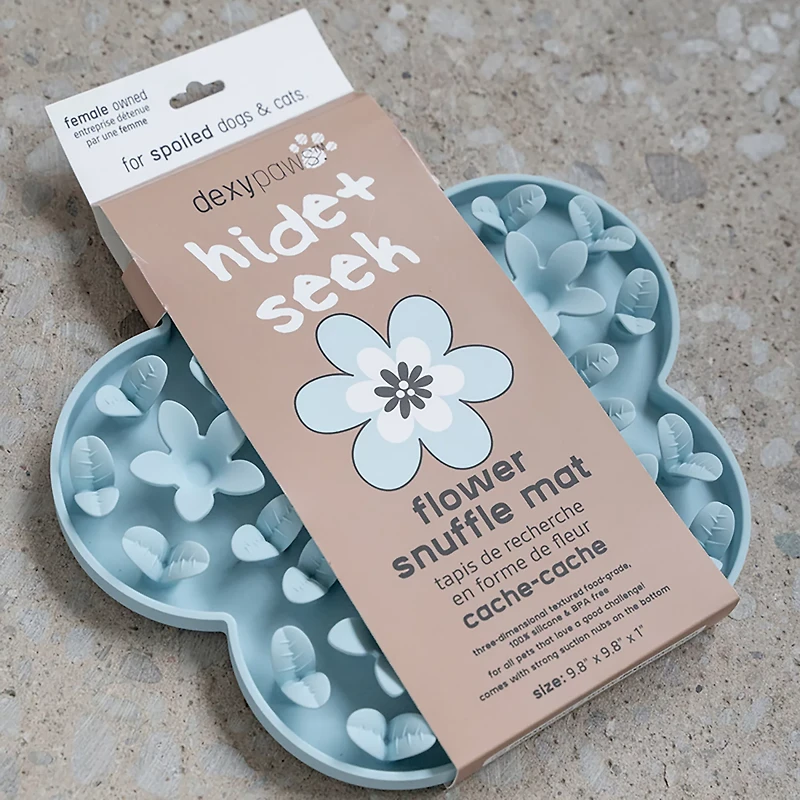 Dexypaws Sky Blue Flower Enrichment Snuffle Mat