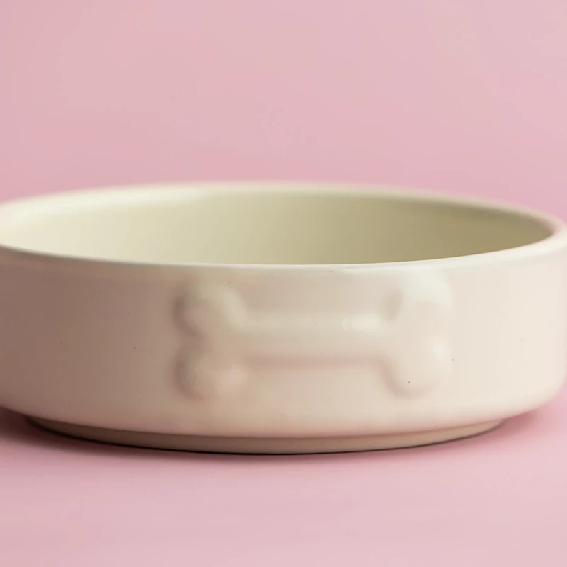 Mason Cash Embossed Bone Dog Bowl