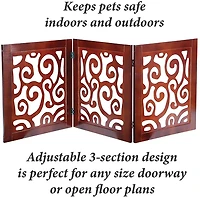 Etna Wooden Scroll Pet Gate