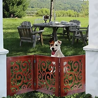 Etna Wooden Scroll Pet Gate