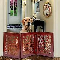 Etna Wooden Scroll Pet Gate