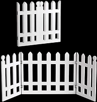 Etna Wooden White Picket Fence Pet Gate