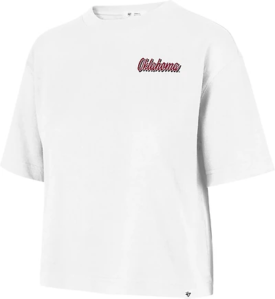 '47 Women's Oklahoma Sooners Collage Script Reed City Short Sleeve T-shirt