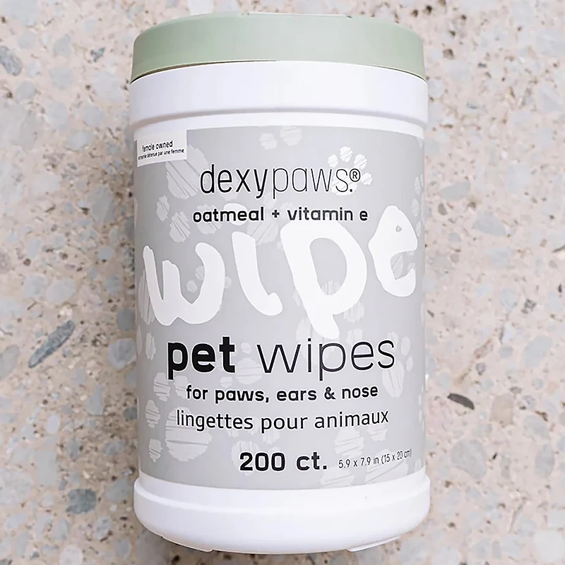 Dexypaws Oatmeal and Vitamin E Pet Wipes 200-Count