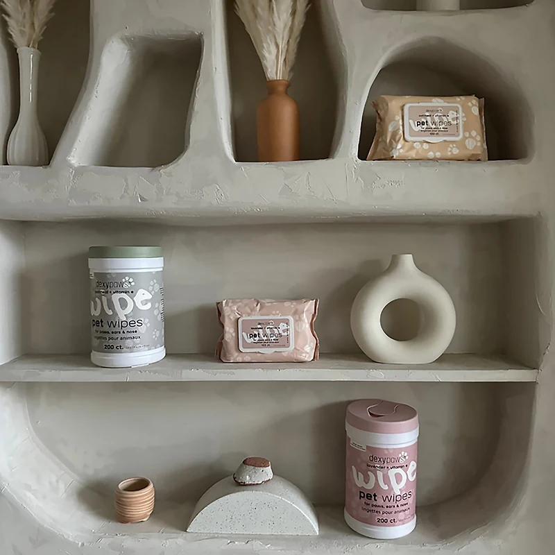 Dexypaws Oatmeal and Vitamin E Pet Wipes 200-Count