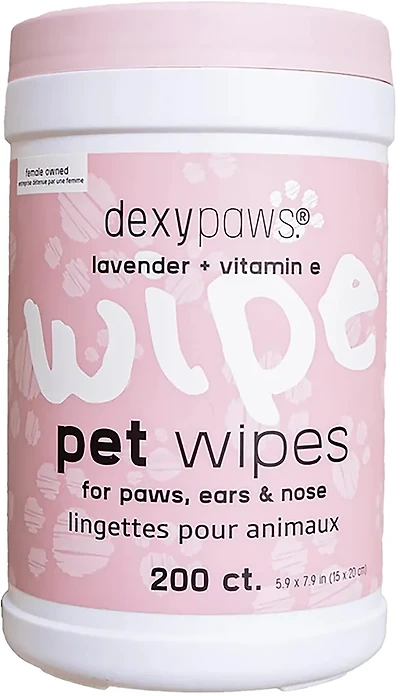 Dexypaws Lavender Cleansing Wipes Canister