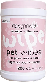 Dexypaws Lavender Cleansing Wipes Canister