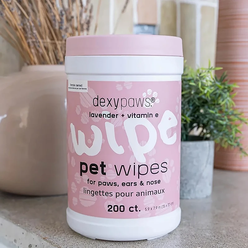 Dexypaws Lavender Cleansing Wipes Canister