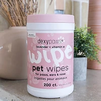 Dexypaws Lavender Cleansing Wipes Canister