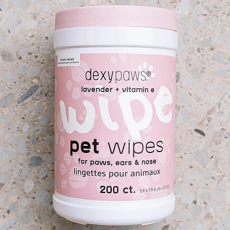 Dexypaws Lavender Cleansing Wipes Canister