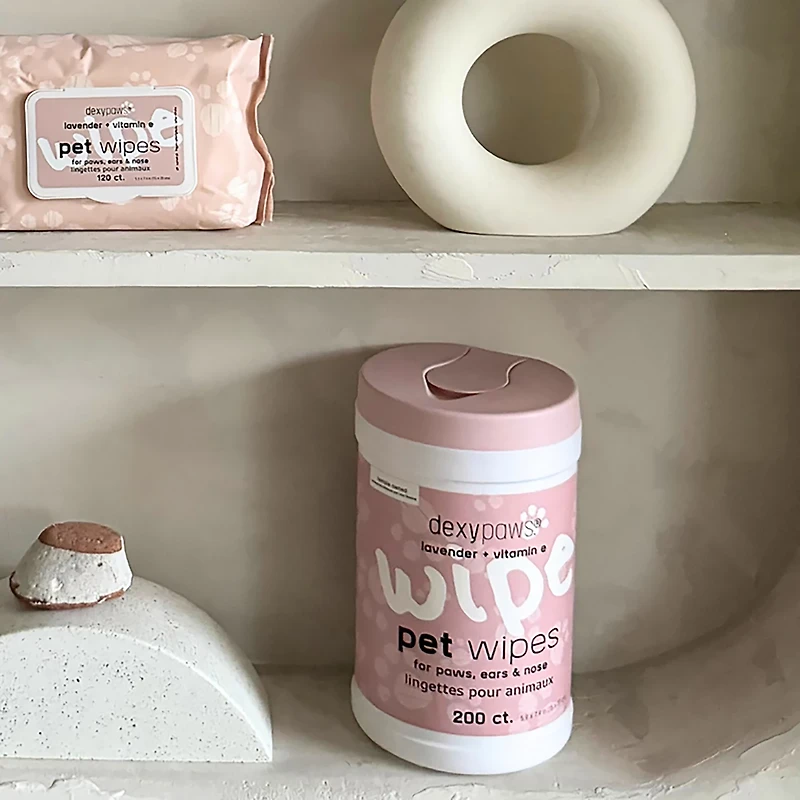 Dexypaws Lavender Cleansing Wipes Canister