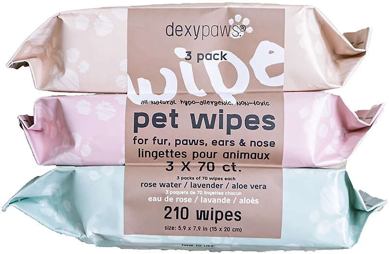Dexypaws Cleansing Wipes 3-Pack