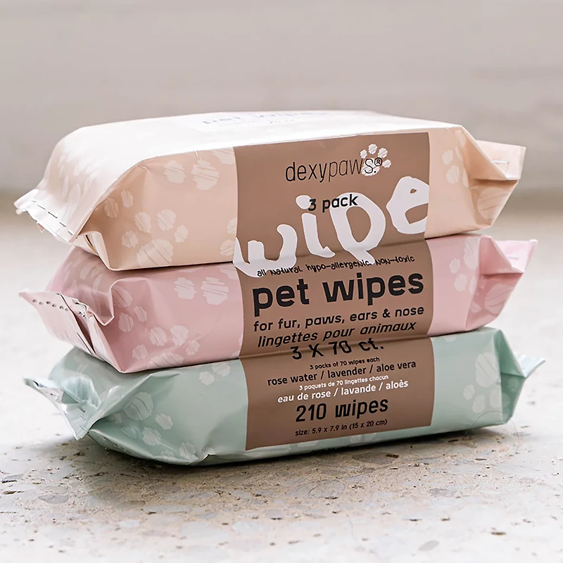 Dexypaws Cleansing Wipes 3-Pack