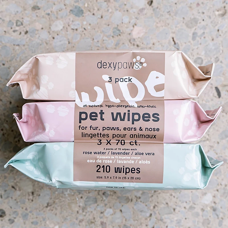 Dexypaws Cleansing Wipes 3-Pack