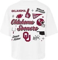 '47 Women's Oklahoma Sooners Collage Script Reed City Short Sleeve T-shirt
