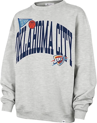 '47 Women's Oklahoma City Thunder Arched Icon Oversized Long Sleeve Crewneck Sweatshirt
