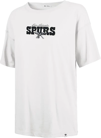 '47 Women's San Antonio Spurs Bow and Banners Backer Sadie Short Sleeve T-shirt