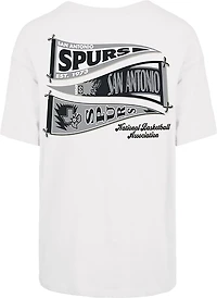 '47 Women's San Antonio Spurs Bow and Banners Backer Sadie Short Sleeve T-shirt