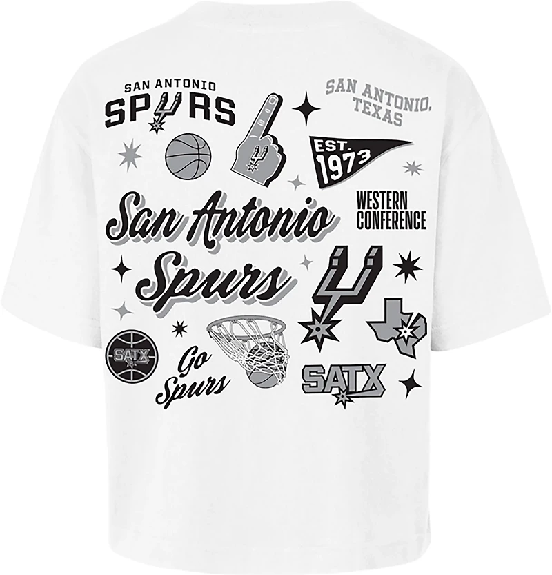 '47 Women's San Antonio Spurs Collage Script Reed City Short Sleeve T-shirt