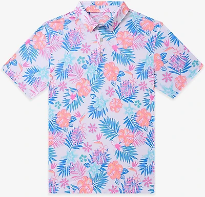 Chubbies Men's The Tropic Like It's Hot Performance Polo Shirt