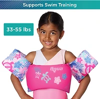 Aqua Leisure Girls’ Pink Turtles Tadpole USCG Swimmer