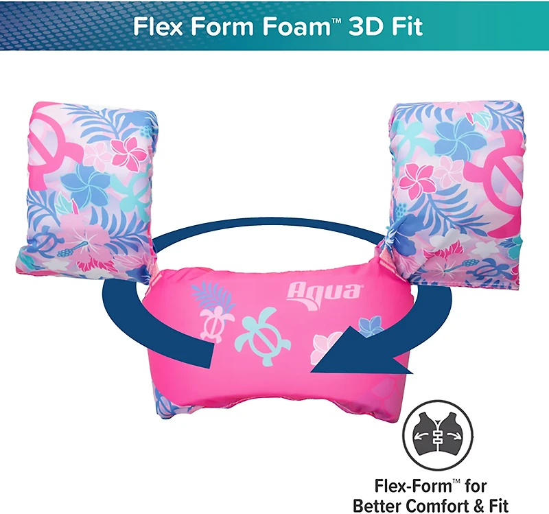 Aqua Leisure Girls’ Pink Turtles Tadpole USCG Swimmer