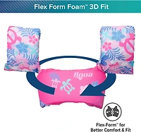 Aqua Leisure Girls’ Pink Turtles Tadpole USCG Swimmer