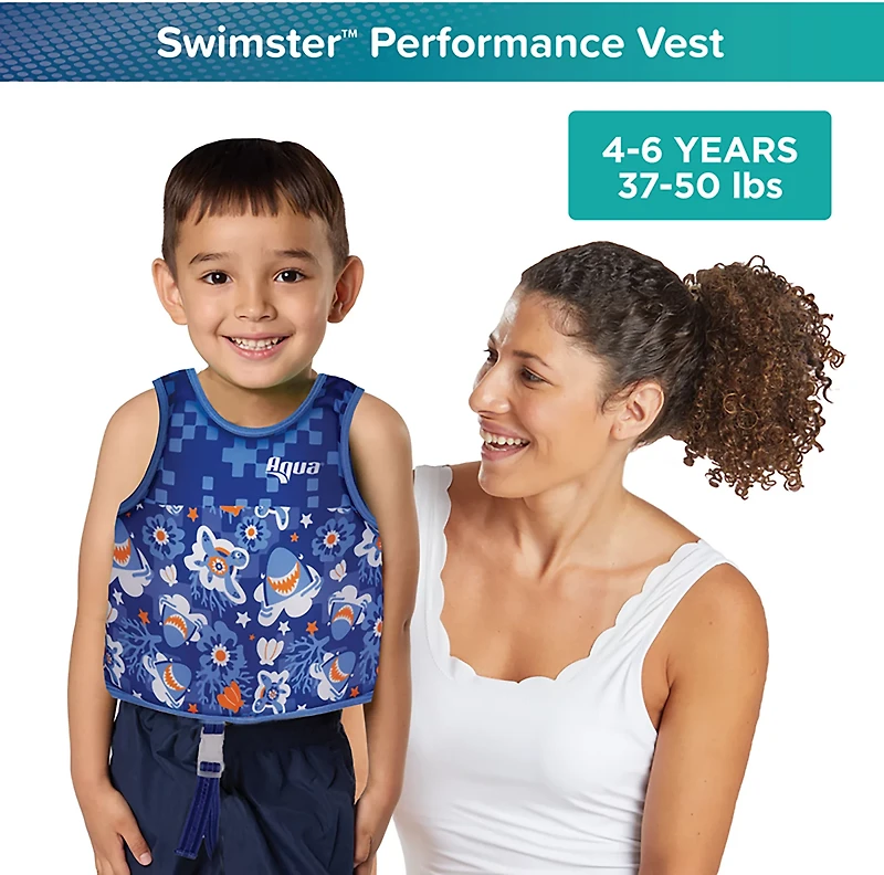 Aqua Leisure Boys’ Blue Turtles SwimSchool Swim Trainer Vest