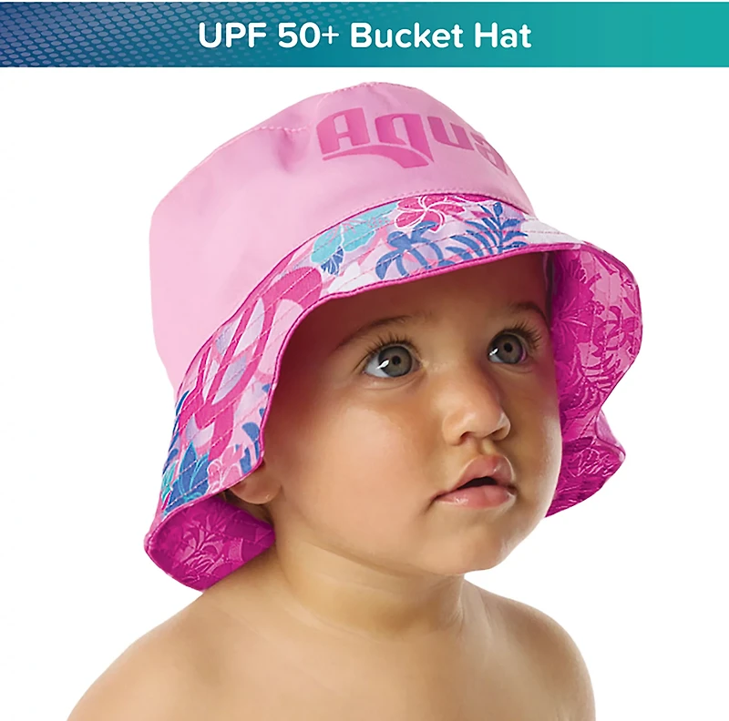 Aqua Leisure Girls’ Pink Turtles Bucket Hat